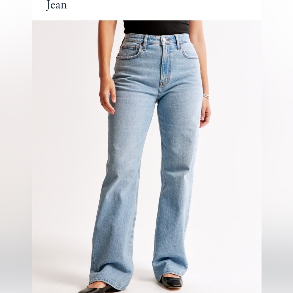 Abercrombie & Fitch Blue Flare Wide Leg Jeans